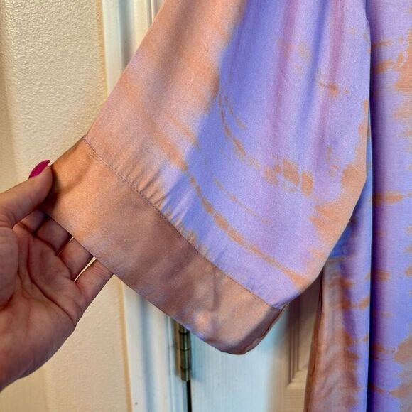 NWOT Anthropologie NorBlack NorWhite Sonne Tie Dye Pullover Kaftan Tunic Dress - Picture 6 of 12